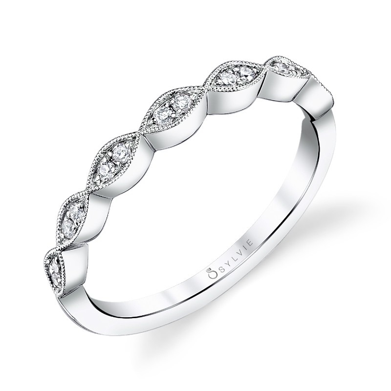 Sylvie Diamond Stackable Wedding Band - Madeleina