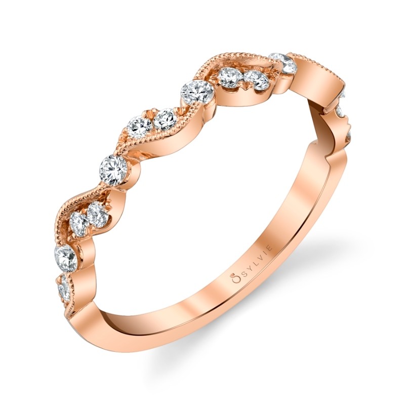Sylvie Unique Stackable Wedding Band - Nathalie