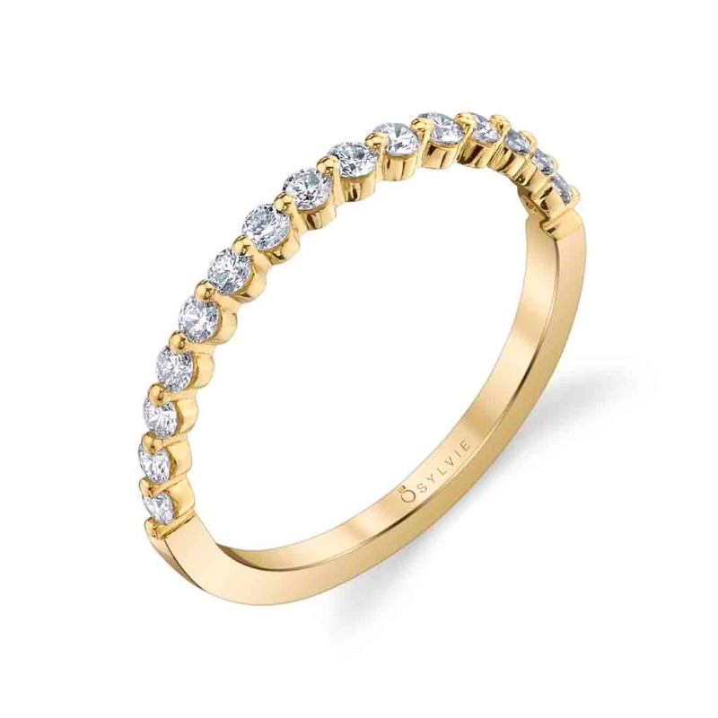 Sylvie Stackable Wedding Band - Cerise