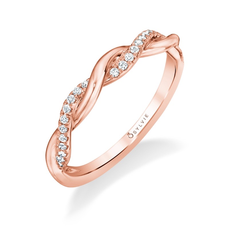 Sylvie Modern Spiral Wedding Band - Yasmine