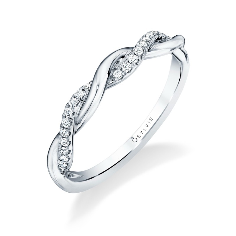 Sylvie Modern Spiral Wedding Band - Yasmine