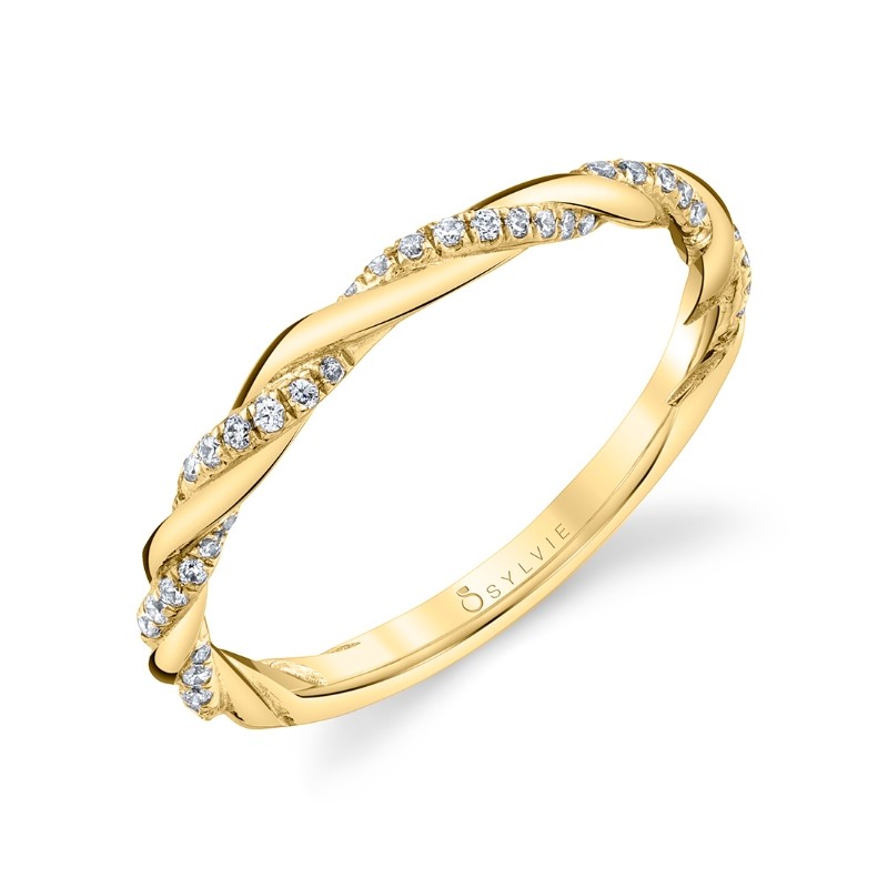 Sylvie Spiral Diamond Wedding Band - Jolie