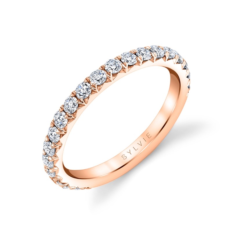 Sylvie Thick Pave Wedding Band - Malencia