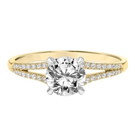 Delicate Split Shank Diamond Engagement Ring