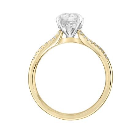 Delicate Split Shank Diamond Engagement Ring