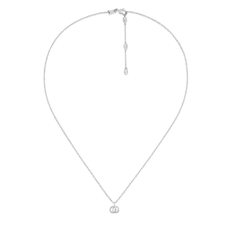 Gucci GG Running Necklace in White Gold