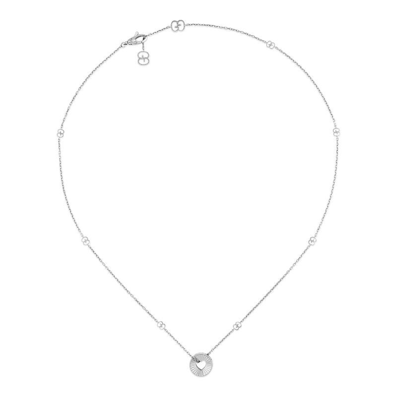 Gucci Icon Necklace with Round Pendant and Heart Cut Out