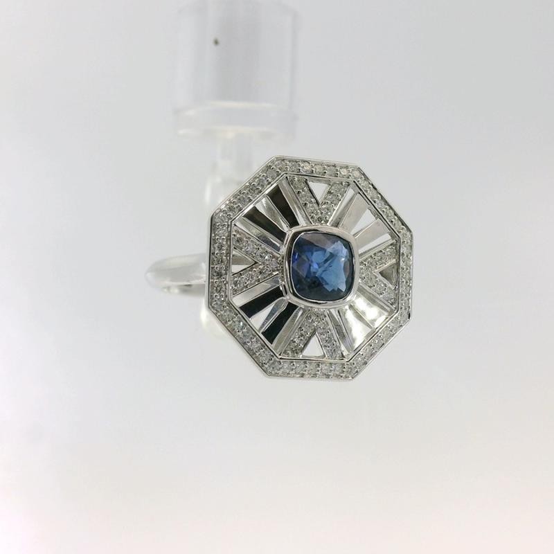 Art Deco Inspired Sapphire Ring