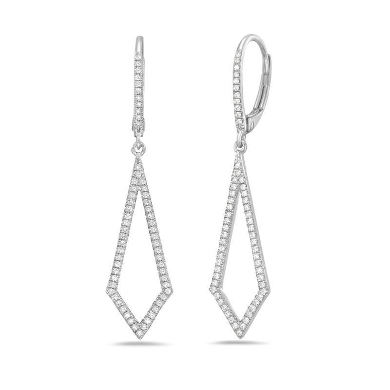 Diamond Chevron Dangle Earrings