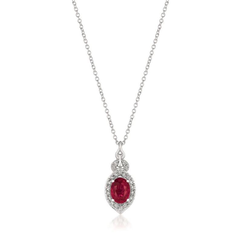 Le Vian&reg; Pendant featuring 3/4 cts. Passion Ruby&reg; , 1/5 cts. Vanilla Diamonds&reg; set in 14K Vanilla Gold&reg;