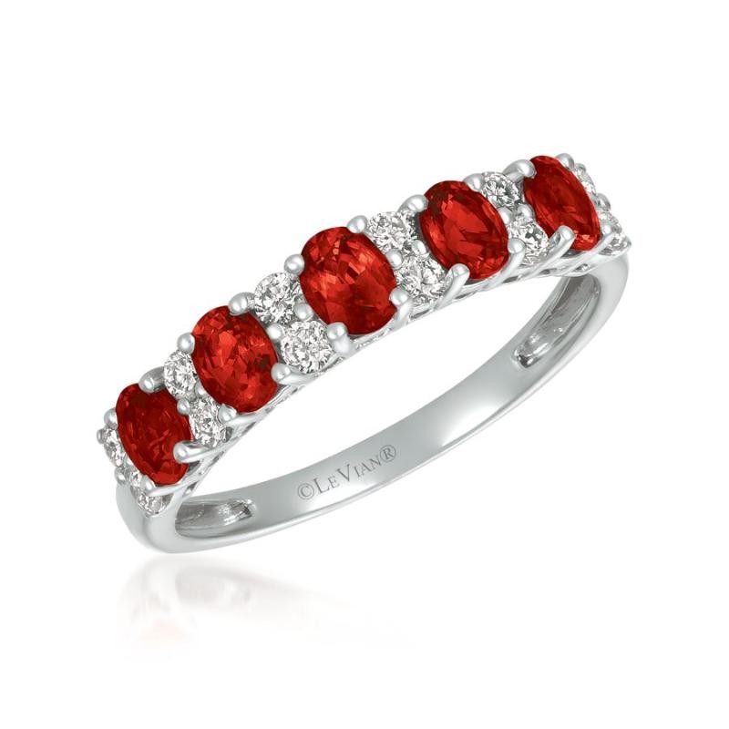 Le Vian&reg; Ring featuring 1 cts. Passion Ruby&reg; , 1/3 cts. Vanilla Diamonds&reg; set in 14K Vanilla Gold&reg;