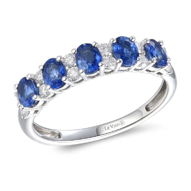 Le Vian&reg; Ring featuring 1 cts. Blueberry Sapphire&trade; , 1/3 cts. Vanilla Diamonds&reg; set in 14K Vanilla Gold&reg;