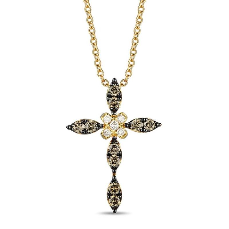 Le Vian&reg; Pendant featuring 1/20 cts. Nude Diamonds&trade; , 1/3 cts. Chocolate Diamonds&reg; set in 14K Honey Gold&trade;