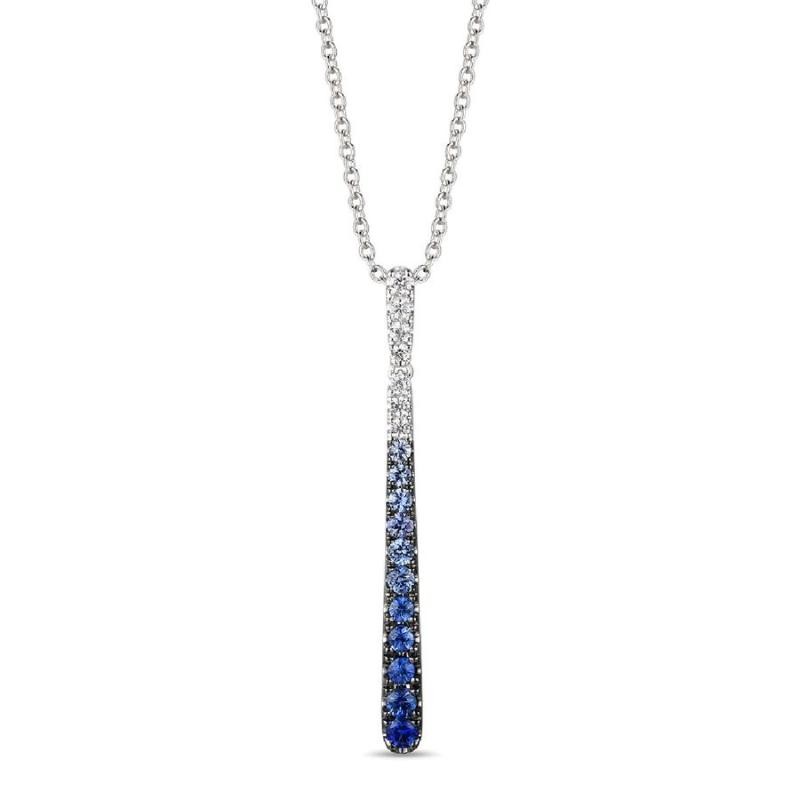 Le Vian Ombre&reg; Pendant featuring 1/2 cts. Denim Ombré&reg; Sapphire, 1/8 cts. Vanilla Sapphire&trade; , set in 14K Vanilla Gold&reg;