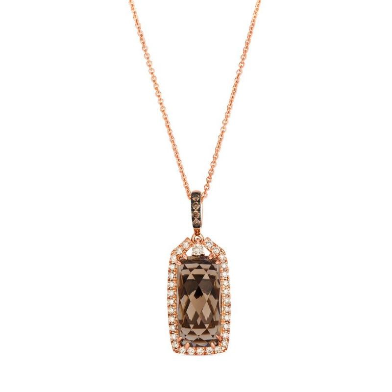 Le Vian&reg; Pendant featuring 3 1/5 cts. Chocolate Quartz&reg; , 1/5 cts. Nude Diamonds&trade; , Chocolate Diamonds&reg; set in 14K Strawberry Gold&reg;