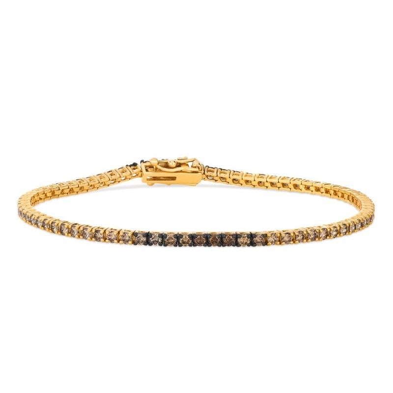 Le Vian Ombre&reg; Bracelet featuring 2 1/4 cts. Chocolate Ombré&reg; Diamonds set in 14K Honey Gold&trade;