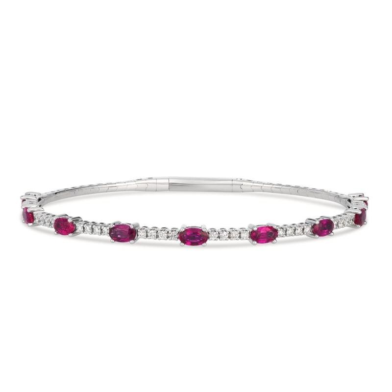 Le Vian&reg; Bangle featuring 2 5/8 cts. Passion Ruby&reg; , 3/8 cts. Vanilla Diamonds&reg; set in 14K Vanilla Gold&reg;