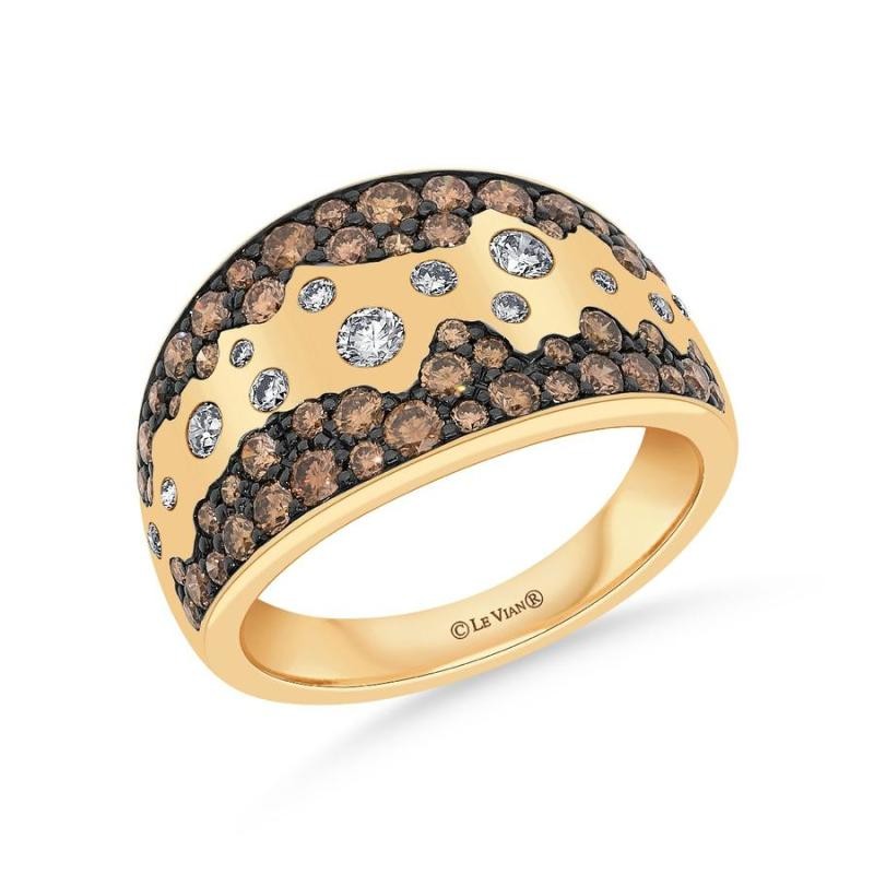 Le Vian&reg; Ring featuring 1/4 cts. Nude Diamonds&trade; , 1 cts. Chocolate Diamonds&reg; set in 14K Honey Gold&trade;