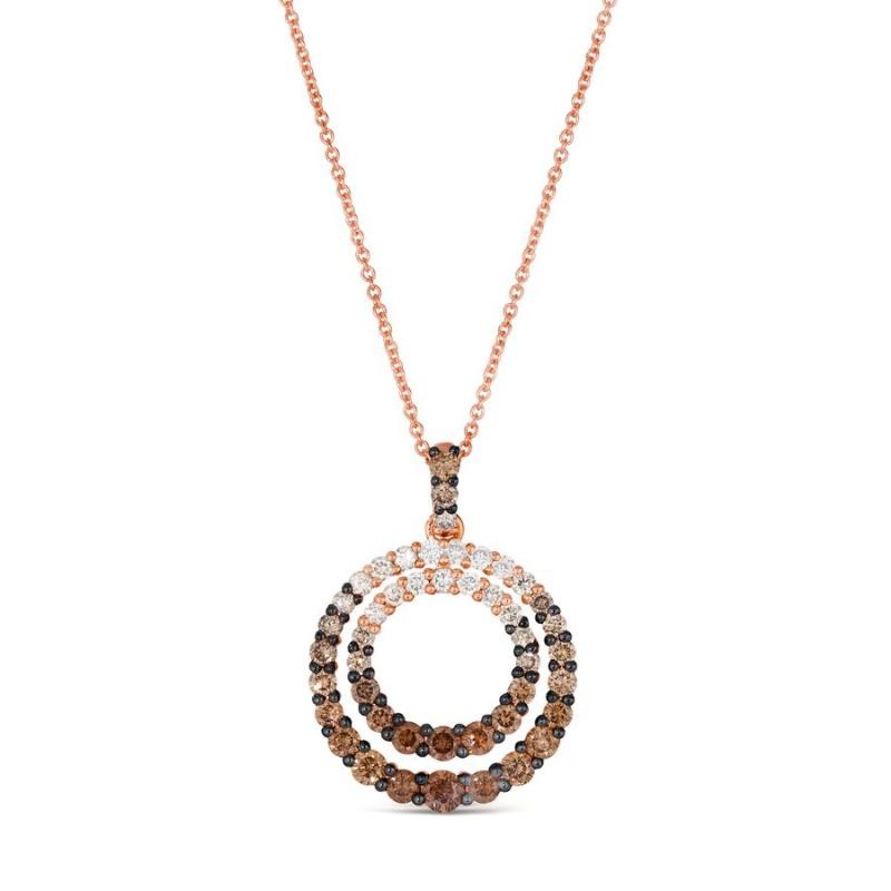 Le Vian Ombre&reg; Pendant featuring 1 1/3 cts. Chocolate Ombré&reg; Diamonds set in 14K Strawberry Gold&reg;