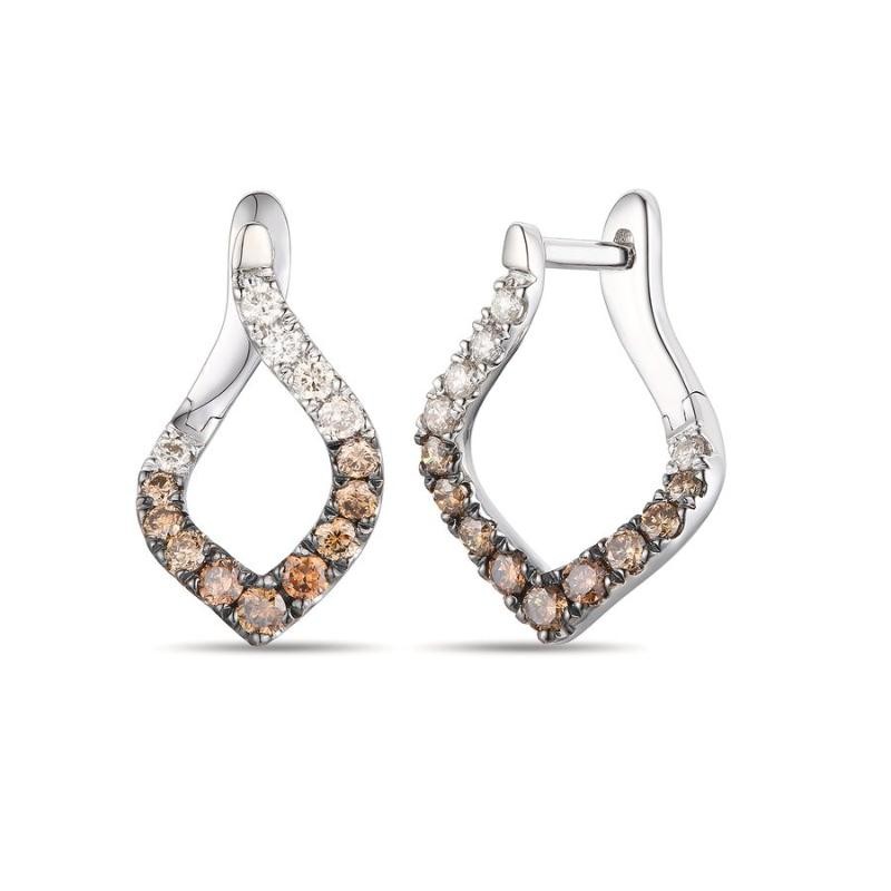 Le Vian Ombre&reg; Earrings featuring 1/2 cts. Chocolate Ombré&reg; Diamonds set in 14K Vanilla Gold&reg;