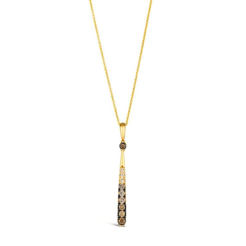 Le Vian Ombre&reg; Pendant featuring 3/8 cts. Chocolate Ombré&reg; Diamonds set in 14K Honey Gold&trade;