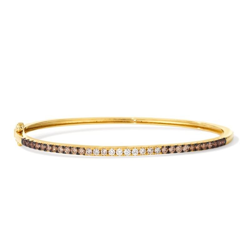 Le Vian Ombre&reg; Bangle featuring 1 cts. Chocolate Ombré&reg; Diamonds set in 14K Honey Gold&trade;