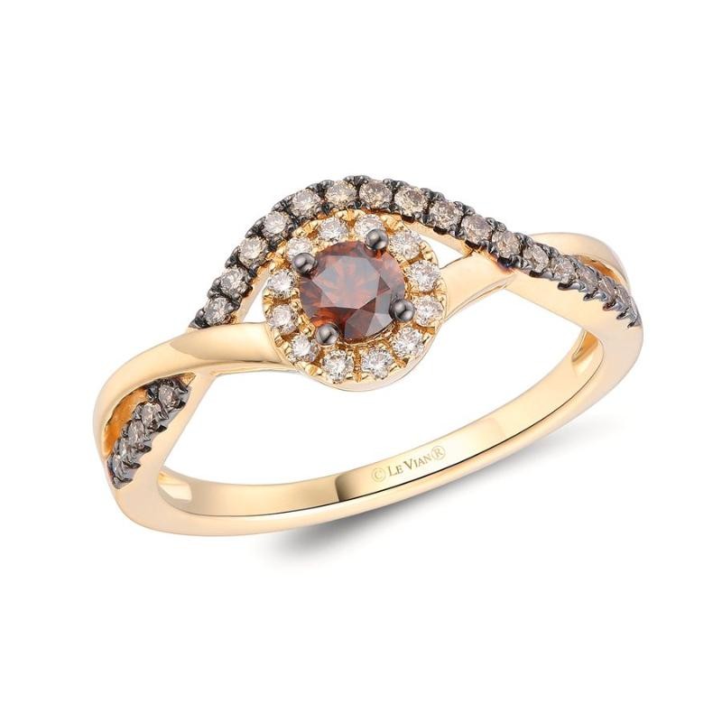 Le Vian&reg; Ring featuring 3/8 cts. Chocolate Diamonds&reg; , 1/10 cts. Nude Diamonds&trade; set in 14K Honey Gold&trade;