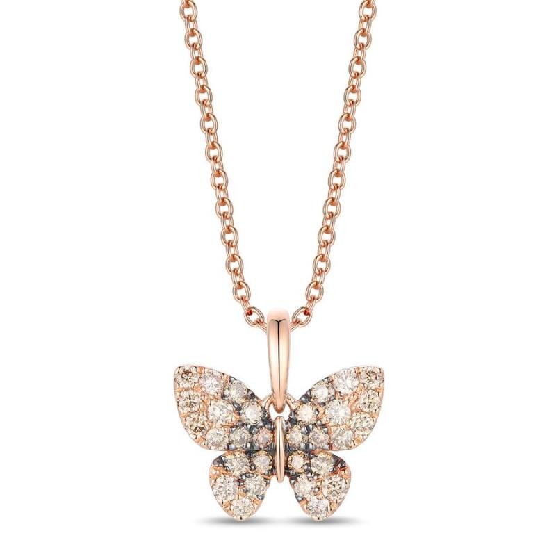 Le Vian Ombre&reg; Pendant featuring 5/8 cts. Chocolate Ombré&reg; Diamonds set in 14K Strawberry Gold&reg;