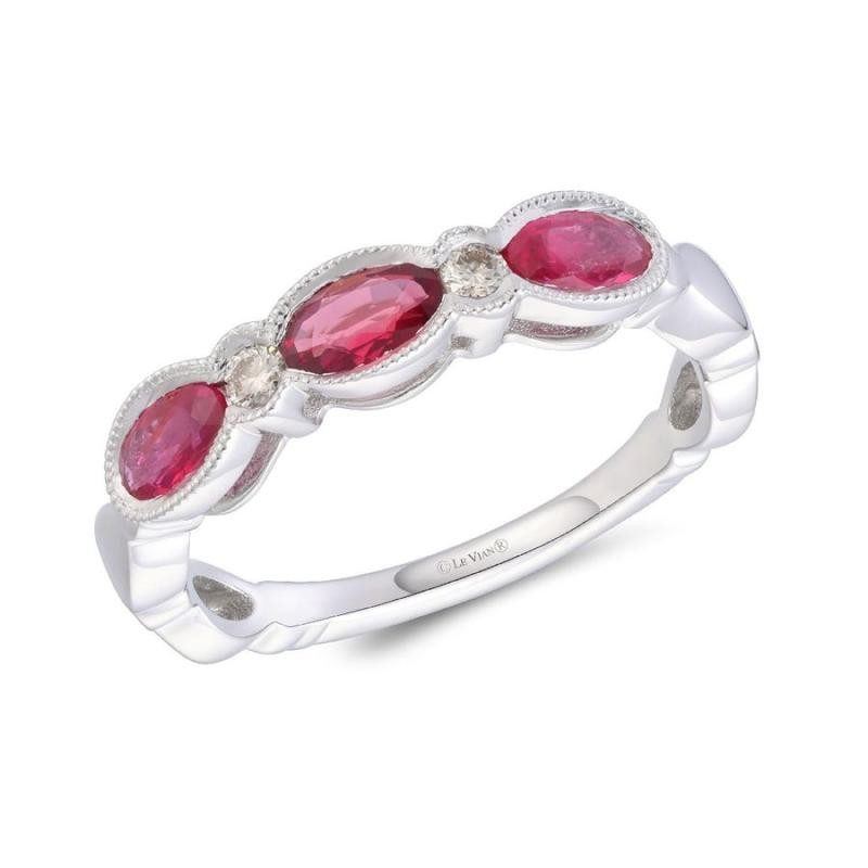 Le Vian&reg; Ring featuring 3/4 cts. Passion Ruby&reg; , 1/20 cts. Vanilla Diamonds&reg; set in 14K Vanilla Gold&reg;