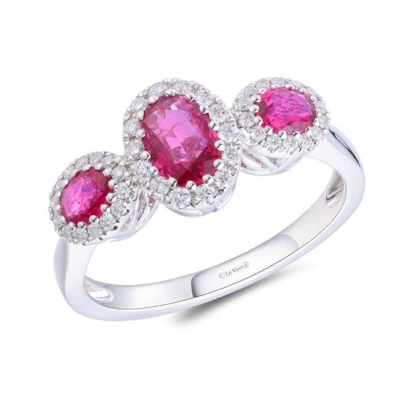 Le Vian&reg; Ring featuring 3/4 cts. Passion Ruby&reg; , 1/5 cts. Vanilla Diamonds&reg; set in 14K Vanilla Gold&reg;