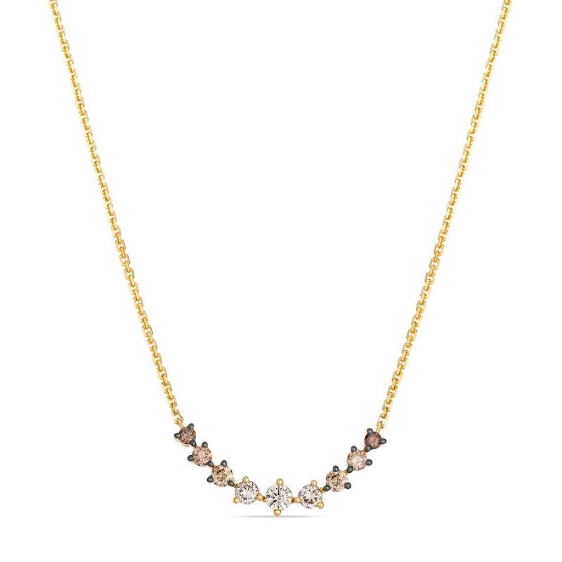 Le Vian Ombre&reg; Adjustable Necklace featuring 1/2 cts. Chocolate Ombré&reg; Diamonds set in 14K Honey Gold&trade;