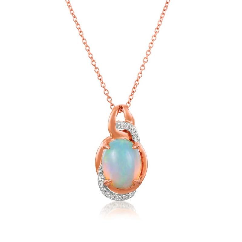 Le Vian&reg; Pendant featuring 1 1/5 cts. Neopolitan Opal&reg; , 1/20 cts. Vanilla Diamonds&reg; set in 14K Two Tone Yellow Rose Gold