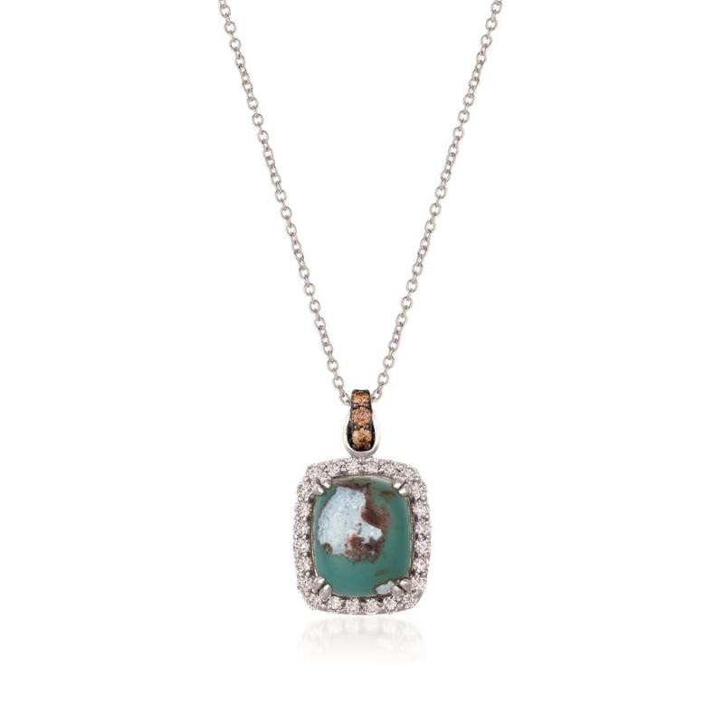 Le Vian&reg; Pendant featuring 6 cts. Peacock Aquaprase&trade; , 1/10 cts. Chocolate Diamonds&reg; , 1/2 cts. Nude Diamonds&trade; set in 14K Vanilla Gold&reg;