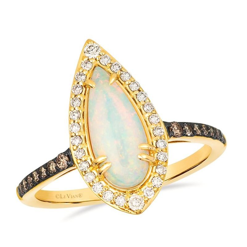 Le Vian&reg; Ring featuring 7/8 cts. Neopolitan Opal&reg; , 1/6 cts. Nude Diamonds&trade; , 1/10 cts. Chocolate Diamonds&reg; set in 14K Honey Gold&trade;