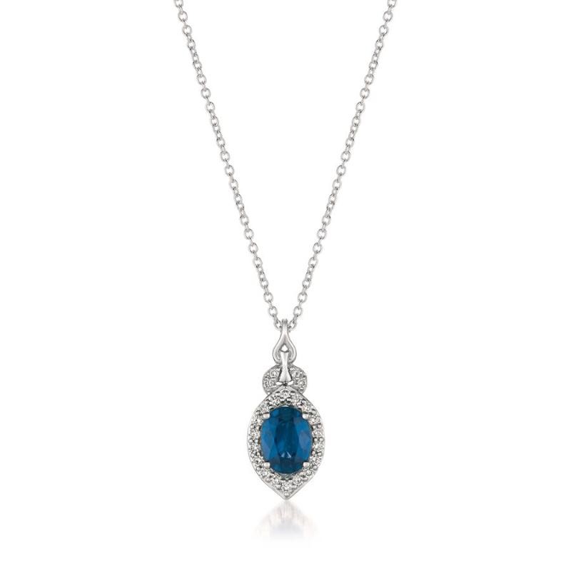 Le Vian&reg; Pendant featuring 3/4 cts. Blueberry Sapphire&trade; , 1/5 cts. Vanilla Diamonds&reg; set in 14K Vanilla Gold&reg;