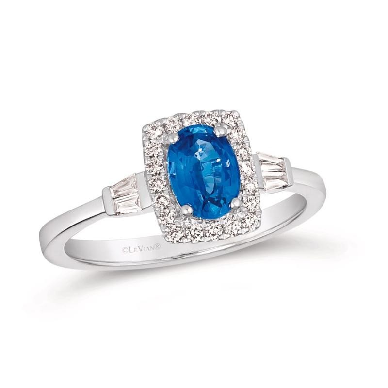 Le Vian&reg; Ring featuring 3/4 cts. Cornflower Sapphire&trade; , 1/5 cts. Vanilla Diamonds&reg; set in 14K Vanilla Gold&reg;