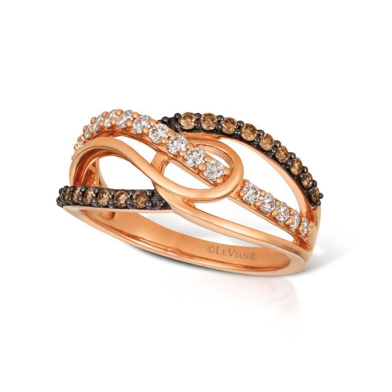 Le Vian&reg; Ring featuring 1/3 cts. Nude Diamonds&trade; , 1/4 cts. Chocolate Diamonds&reg; set in 14K Strawberry Gold&reg;