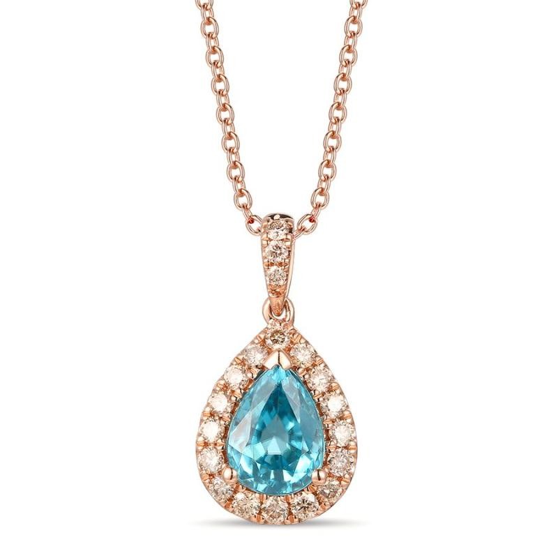 Le Vian&reg; Pendant featuring 1 7/8 cts. Blueberry Zircon&trade; , 1/3 cts. Nude Diamonds&trade; set in 14K Strawberry Gold&reg;