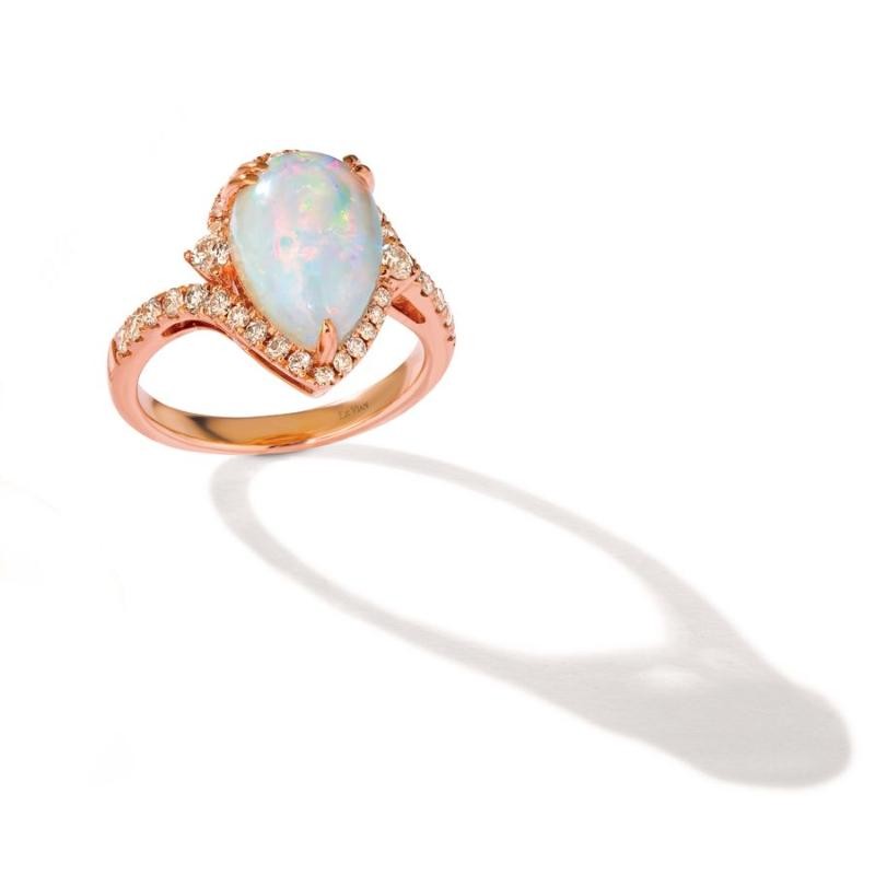 Le Vian&reg; Ring featuring 2 1/5 cts. Neopolitan Opal&reg; , 1/2 cts. Nude Diamonds&trade; set in 14K Strawberry Gold&reg;
