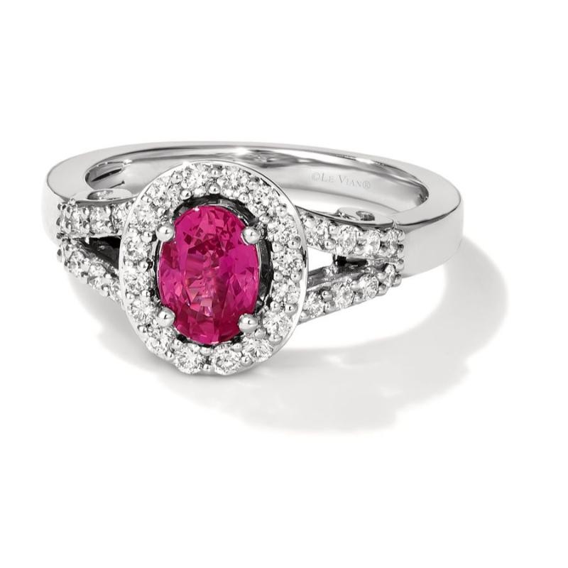 Le Vian Couture&reg; Ring featuring 3/4 cts. Passion Ruby&reg; , 3/8 cts. Vanilla Diamonds&reg; set in P95