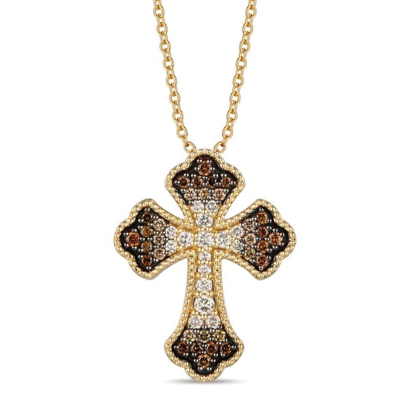 Le Vian Ombre&reg; Pendant featuring 1/2 cts. Chocolate Ombré&reg; Diamonds set in 14K Honey Gold&trade;