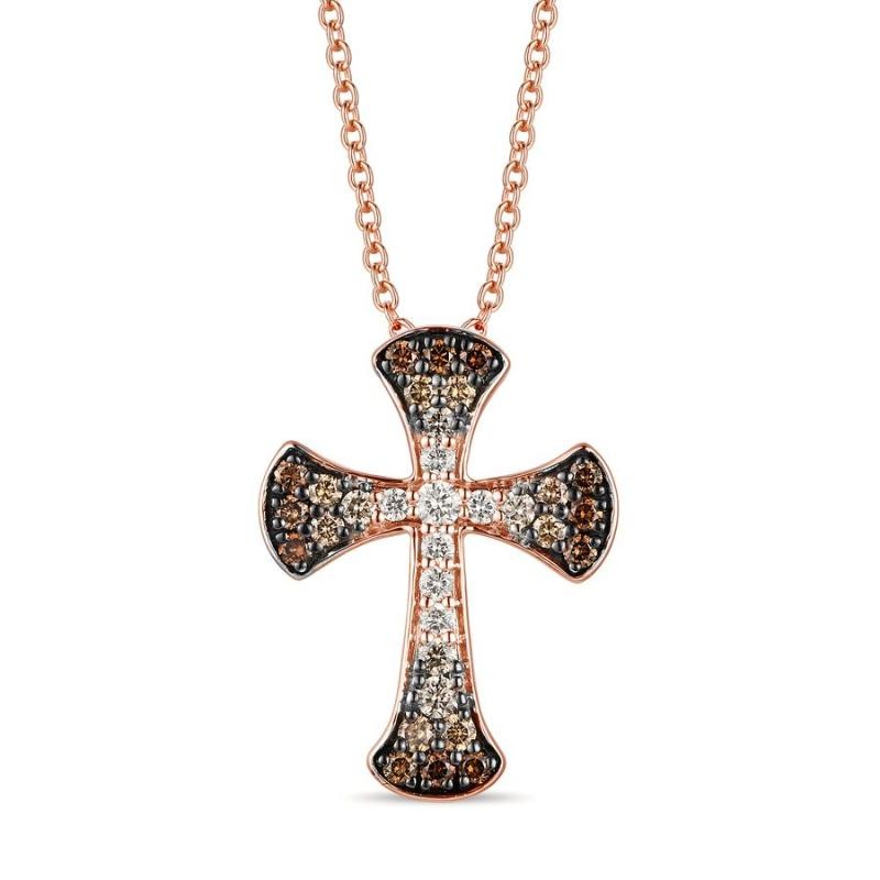 Le Vian Ombre&reg; Pendant featuring 1/2 cts. Chocolate Ombré&reg; Diamonds set in 14K Strawberry Gold&reg;
