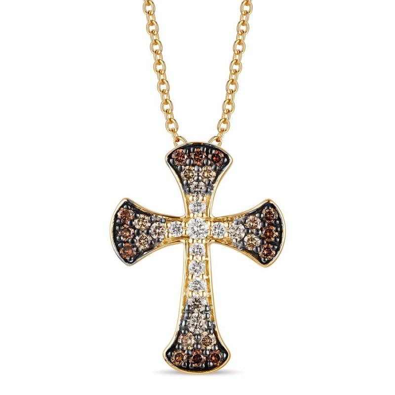 Le Vian Ombre&reg; Pendant featuring 1/2 cts. Chocolate Ombré&reg; Diamonds set in 14K Honey Gold&trade;