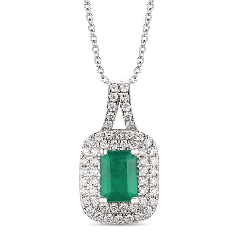 Le Vian&reg; Pendant featuring 3/4 cts. Costa Smeralda Emeralds&trade; , 3/8 cts. Vanilla Diamonds&reg; set in 14K Vanilla Gold&reg;