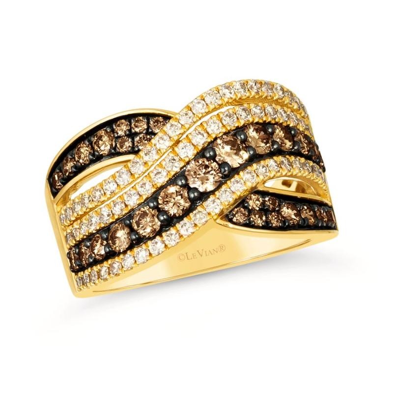 Le Vian&reg; Ring featuring 7/8 cts. Chocolate Diamonds&reg; , 1/2 cts. Nude Diamonds&trade; set in 14K Honey Gold&trade;