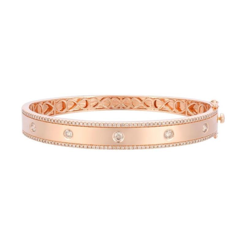 Le Vian&reg; Bangle featuring 1 1/3 cts. Nude Diamonds&trade; set in 14K Strawberry Gold&reg;