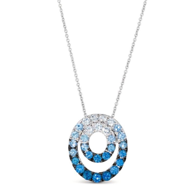 Le Vian Ombre&reg; Pendant featuring 1 cts. Denim Ombré&reg; Sapphire, 1/3 cts. Vanilla Sapphire&trade; , set in 14K Vanilla Gold&reg;