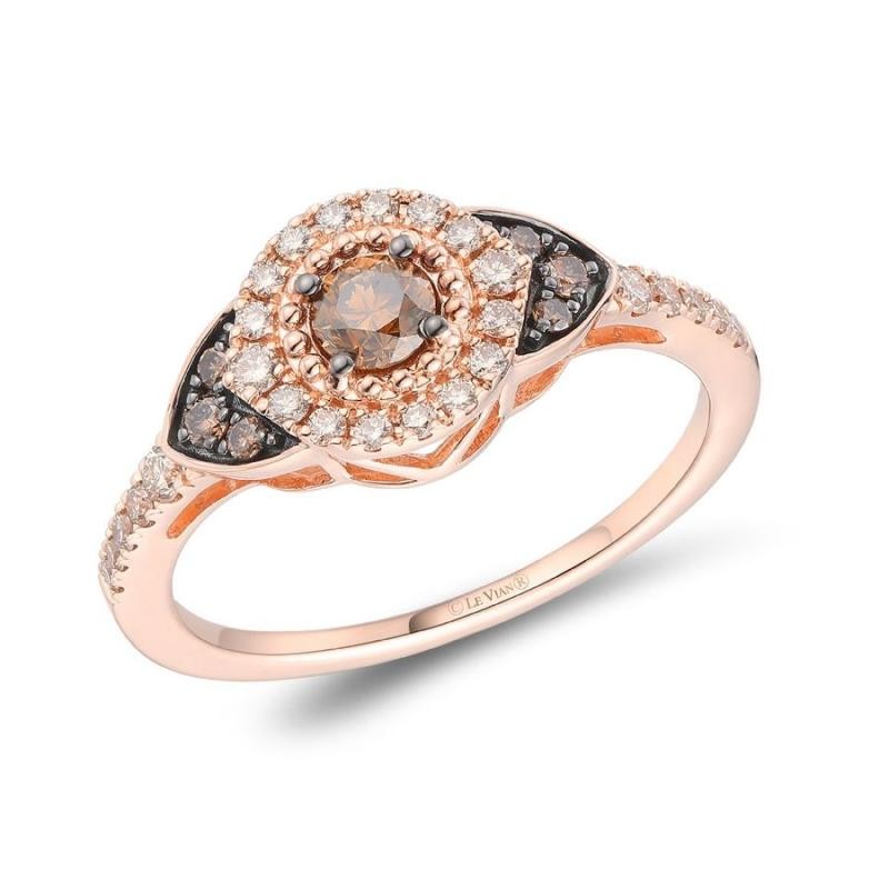 Le Vian&reg; Ring featuring 1/3 cts. Chocolate Diamonds&reg; , 1/4 cts. Nude Diamonds&trade; set in 14K Strawberry Gold&reg;