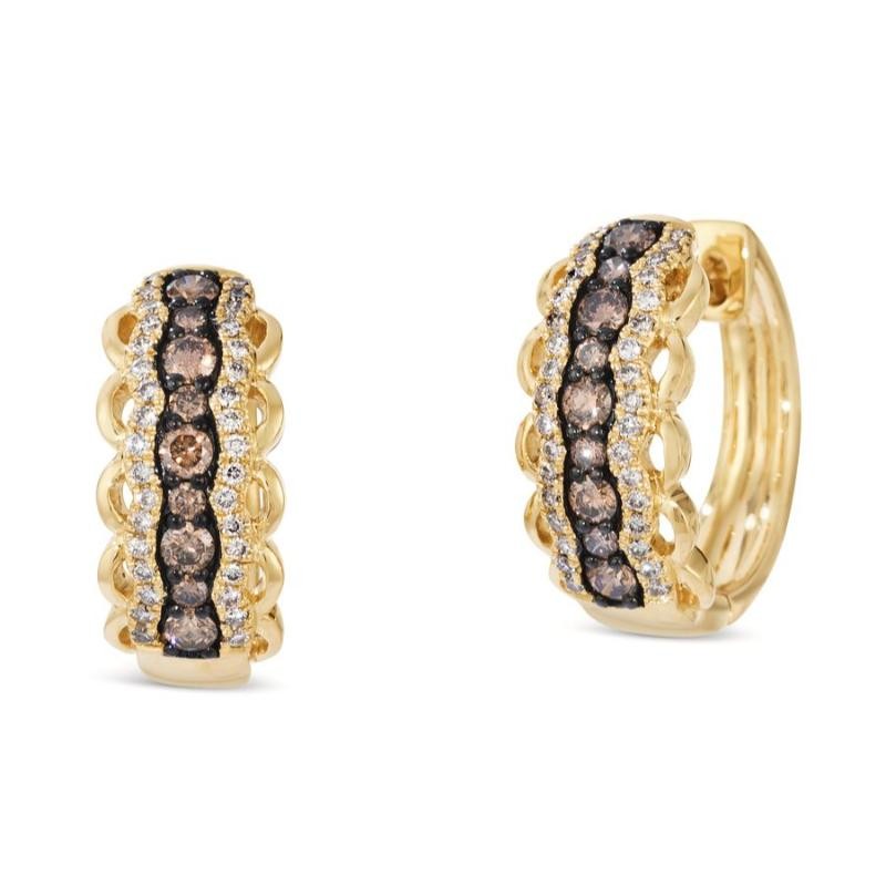 Le Vian&reg; Earrings featuring 3/8 cts. Chocolate Diamonds&reg; , 1/4 cts. Nude Diamonds&trade; set in 14K Honey Gold&trade;