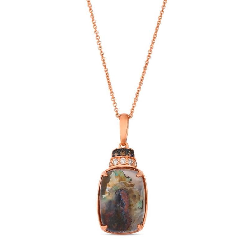 Le Vian&reg; Pendant featuring 4 3/4 cts. Chocolate Aquadite&trade; , 1/20 cts. Nude Diamonds&trade; , 1/20 cts. Chocolate Diamonds&reg; set in 14K Strawberry Gold&reg;